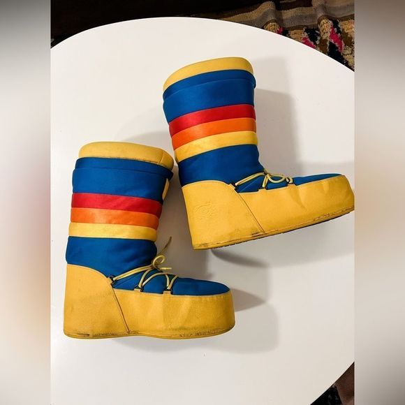 🌈RARE🌈 Adidas Retro Moonboots! Size US Men’s 8.5 / Women’s 10 - Picture 8 of 8